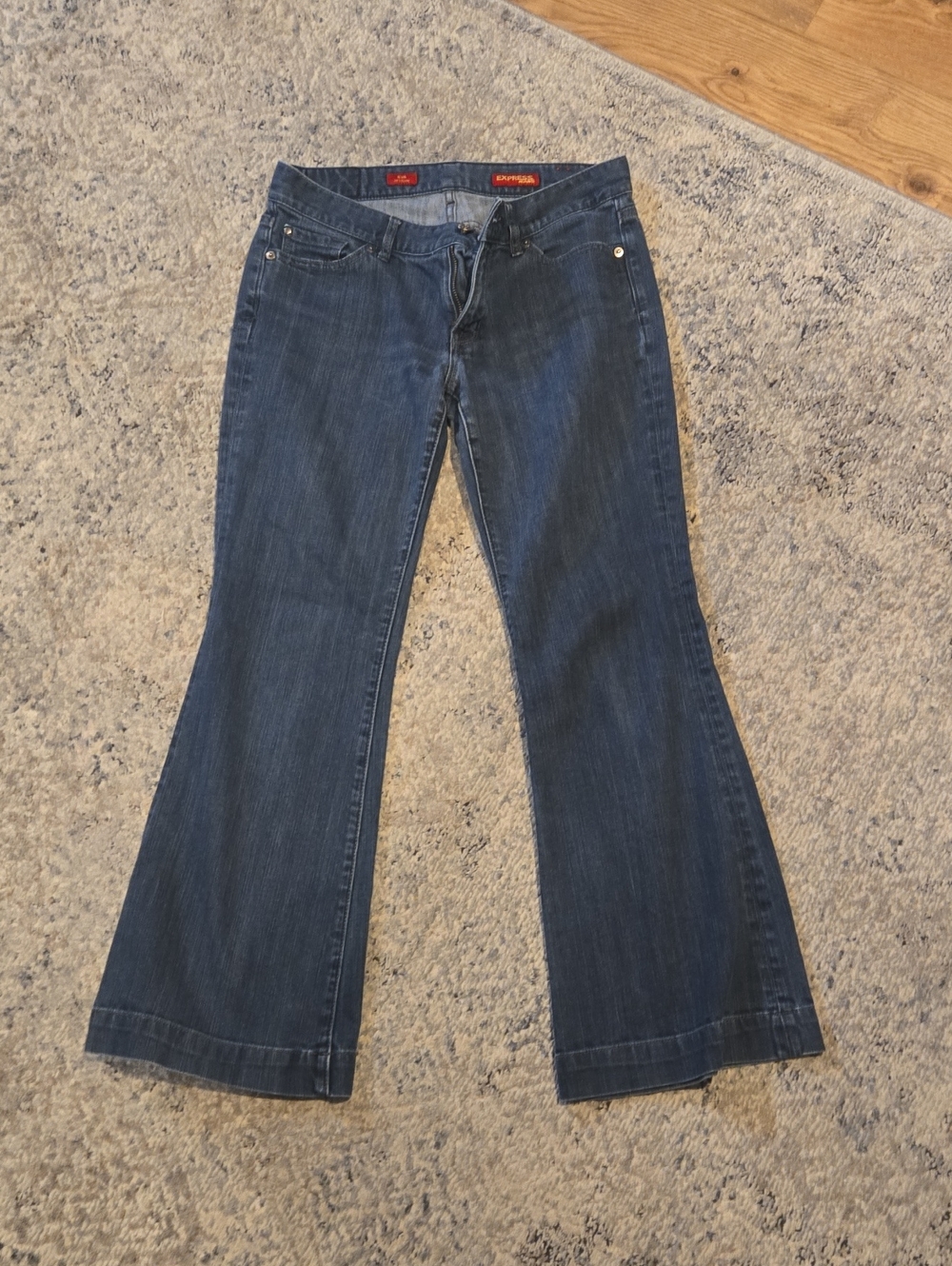 Express Dark Blue Flare Jeans